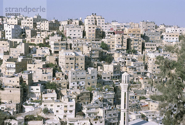 Ansicht der alten Stadt  Amman  Jordanien  Naher Osten