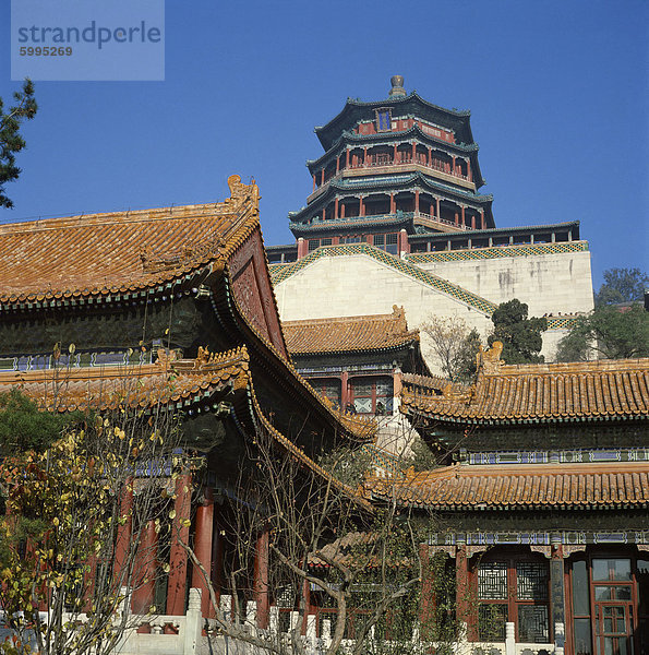 Detail der Sommerpalast  UNESCO-Weltkulturerbe  Peking  China  Asien