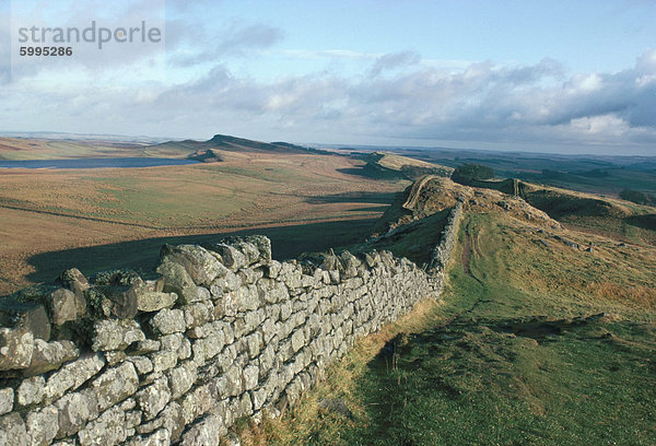 Hadrianswall  UNESCO World Heritage Site  Northumbria  England  Großbritannien  Europa