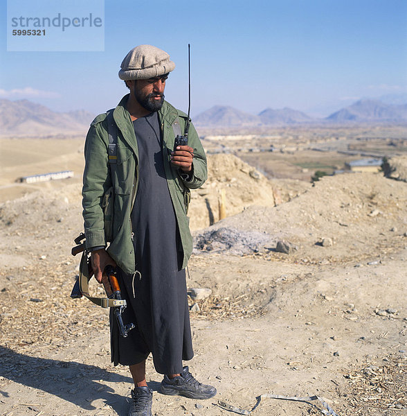 Mujeheddin-Kommandant in der Nähe von Kabul  Afghanistan  Asien