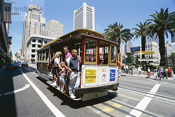 Nordamerika Cable Car Seilbahn Kalifornien San Francisco