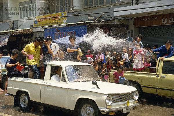 Wasser-Festival  Songkram  Thailand  Südostasien  Asien