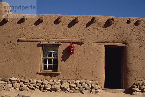 Vereinigte Staaten von Amerika USA Wohnhaus Geschichte Museum Nordamerika Lehmziegel New Mexico alt Ranch Santa Fe