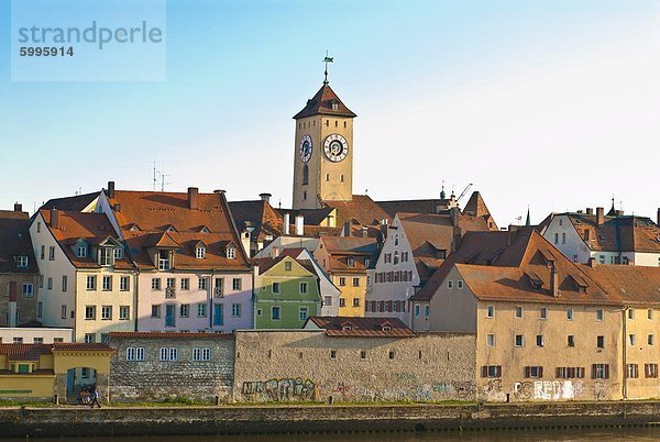 Blick auf Regensburg  UNESCO World Heritage Site  Bayern  Deutschland  Europa