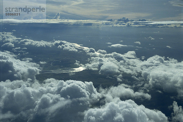 Wolken über Angel Falls Bereich aus Flugzeugen  Venezuela  Südamerika