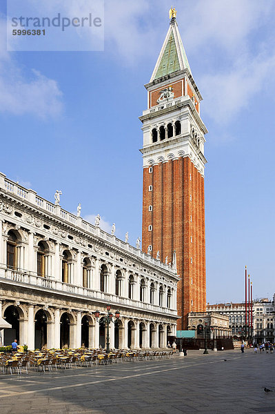 Campanile  Piazza San Marco (Markusplatz)  Venedig  UNESCO World Heritage Site  Veneto  Italien  Europa