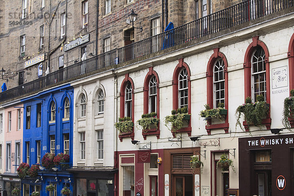 Edinburgh Hauptstadt Europa Großbritannien Schottland Victoria Street