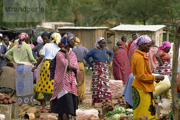 Massai-Markt  Narok  Kenia  Ostafrika  Afrika