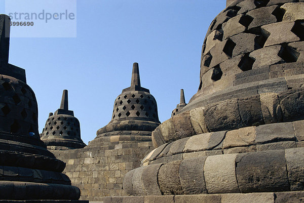 Buddhistische Tempel Borobudur  UNESCO Weltkulturerbe  Java  Indonesien  Südostasien  Asien