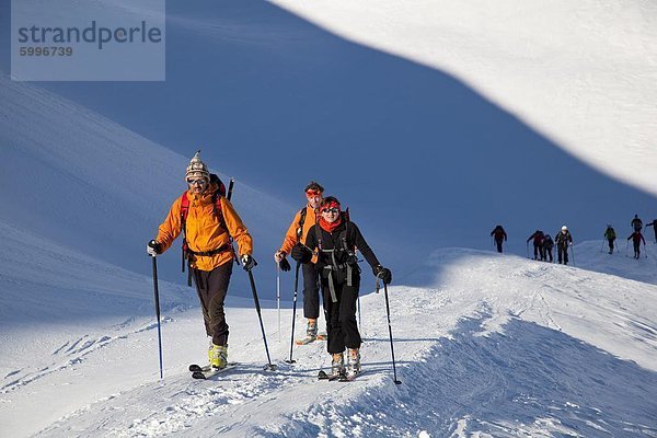 Skitouren Sie in den Dolomiten  Pale di San Martino  Cima Fradusta Aufstieg  Trentino-Alto Adige  Italien  Europa