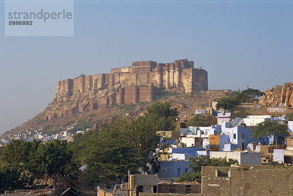 Das Meherangarh Fort gebaut im Jahr 1459  Jodhpur  Rajasthan Zustand  Indien  Asien