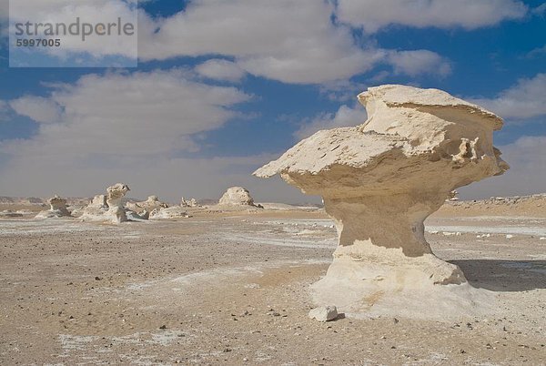 Wind-Erosion Skulpturen von Kalzium reiche Rock  weiße Wüste in der Nähe von Bahariya  Ägypten  Nordafrika  Afrika