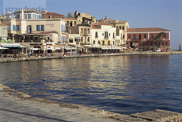 Der Außenhafen  Chania  Kreta  Griechenland  Europa