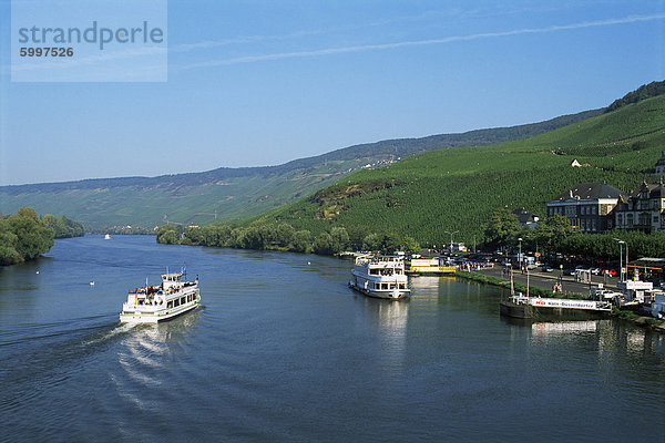 Mosel-Tal in der Nähe von Bernkastel-Kues  Rheinland-Pfalz  Deutschland  Europa