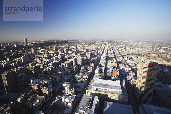 Ansicht von Osten Downtown Johannesburg  Gauteng  Südafrika  Afrika