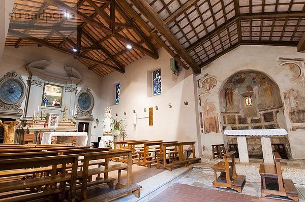 Kirche von St. Fabiano  Franziskaner Wallfahrtskirche La Foresta  Rieti  Lazio (Latium)  Italien  Europa