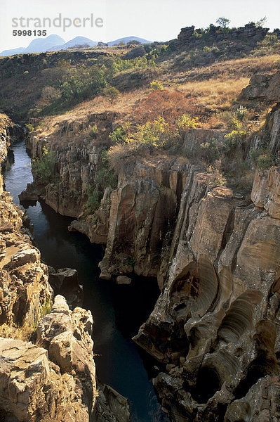 Bourke's Luck Potholes  erstellt von Flusserosion  Blyde River Canyon  Mpumalanga  Südafrika  Afrika