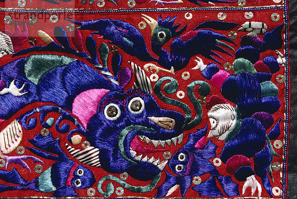 Miao Embroiderery  Provinz Guizhou  China  Asien