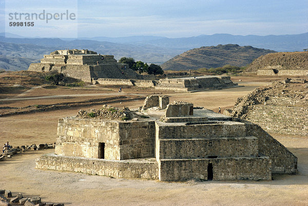 Observatorium und System 4 am Monte Alban  200 v. Chr. bis 800 n. Chr.  UNESCO-Weltkulturerbe  Oaxaca Zustand  Mexiko  Nordamerika