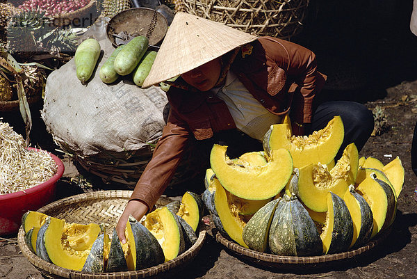 Zentrale Obstmarkt  Dalat Stadt  Highlands  Vietnam  Indochina  Südostasien  Asien