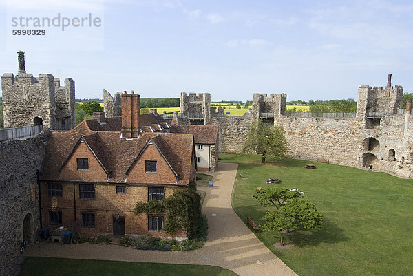 Framlingham Castle  eine Festung aus dem 12. Jahrhundert  Suffolk  England  Vereinigtes Königreich  Europa