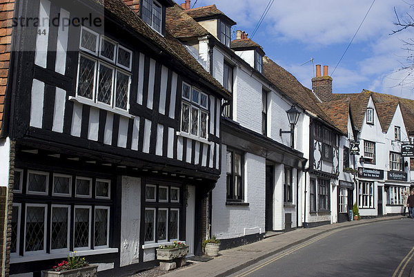 Die High Street  Rye  East Sussex  England  Vereinigtes Königreich  Europa