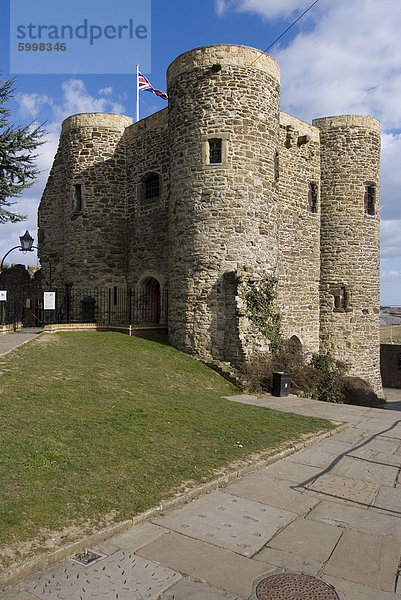 Roggen-Burg  1249 gebaut  jetzt ein Museum  Rye  East Sussex  England  Vereinigtes Königreich  Europa