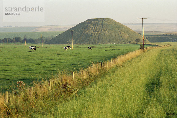 Silbury Hill  Wiltshire  England  Vereinigtes Königreich  Europa