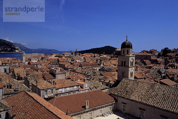 Die gotische Altstadt Dubrovnik  UNESCO Weltkulturerbe  Dalmatien  Kroatien  Europa