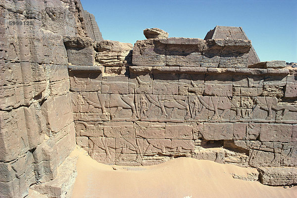 Felszeichnungen Meroe Pyramide  Sudan  Afrika