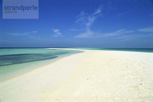 Leere tropischen Strand der Malediven  Indischer Ozean  Asien