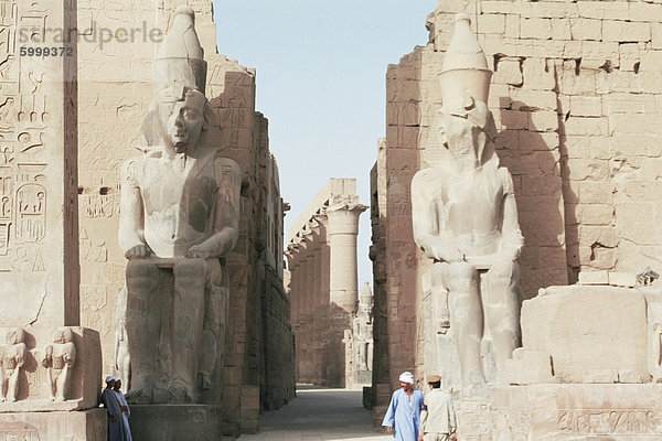 Eingang zu den Luxor-Tempel  Theben  UNESCO World Heritage Site  Ägypten  Nordafrika  Afrika