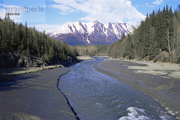 Bird Creek entlang der Seward Highway  Girdwood  Alaska  Vereinigte Staaten von Amerika  Nordamerika