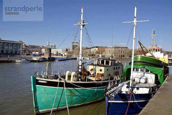 Hafenbecken  Bristol  England  Vereinigtes Königreich  Europa