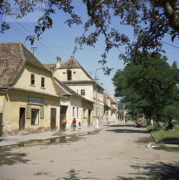 Ruhige ländliche Stadt  Dumbraveni  Siebenbürgen  Rumänien  Europa