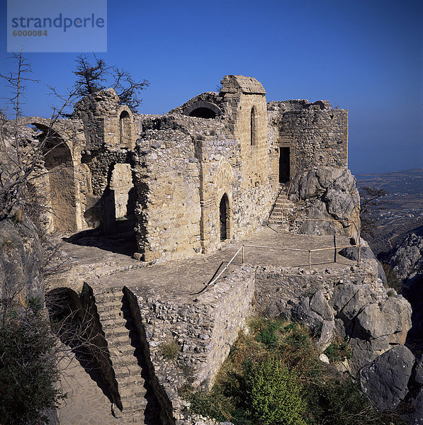 St. Hilarion  byzantinische Kloster umgebaut als durch Lusignans als Burg in das 11. Jahrhundert  Nord-Zypern  Zypern  Europa