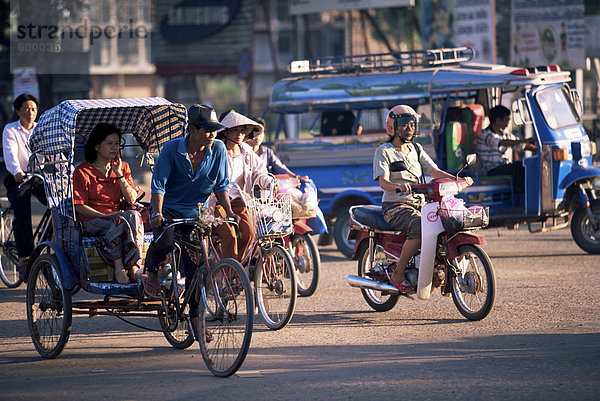 Samlor  Rikscha Taxi  Vientiane  Laos  Indochina  Südostasien  Asien
