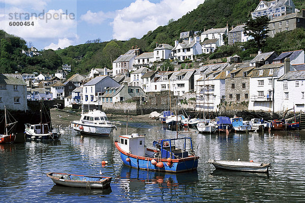 Der Hafen  Polperro  Cornwall  England  Vereinigtes Königreich  Europa