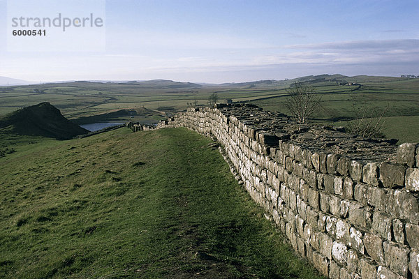 Hadrianswall  UNESCO Weltkulturerbe  Northumberland  England  Vereinigtes Königreich  Europa