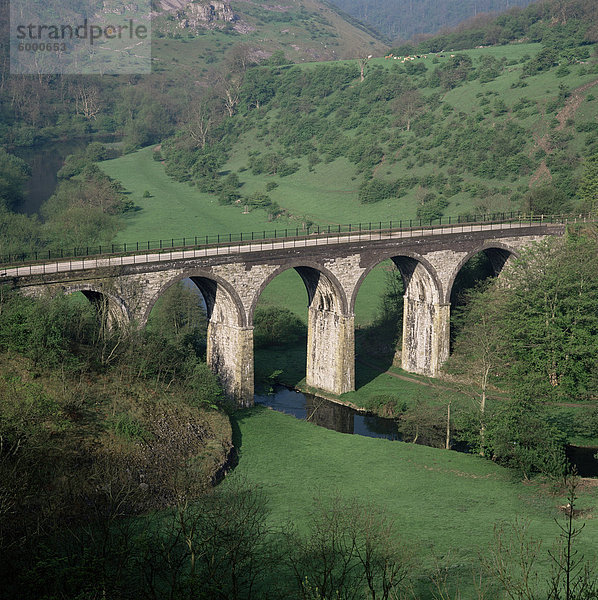 Monsal Dale-Viadukt in Peak-District-Nationalpark  Derbyshire  England  Vereinigtes Königreich  Europa