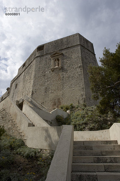 Treppe zum Festung Lovrijenac  Dubrovnik  Kroatien  Europa