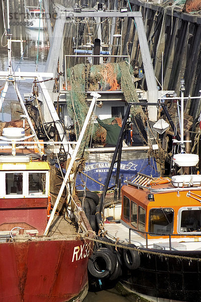 Fischerboote im Hafen  Whitstable  Kent  England  Vereinigtes Königreich  Europa