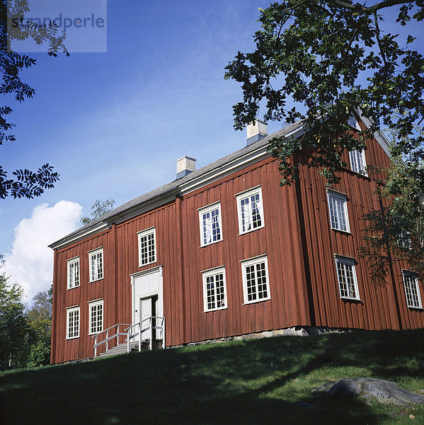 Bauernhaus Stockholm Hauptstadt Europa Außenaufnahme Värmlands län Freilichtmuseum Skansen Schweden