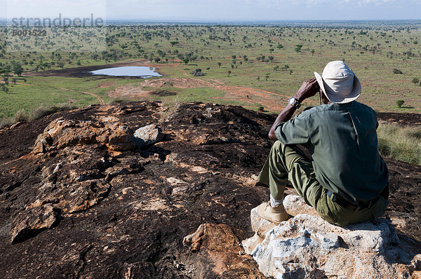 Lualenyi Game Reserve  in der Nähe von Tsavo Nationalpark  Kenia  Ostafrika  Afrika