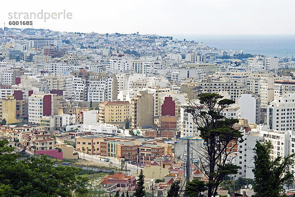 Blick von Tanger aus Charf Hill  Tanger  Marokko  Nordafrika  Afrika