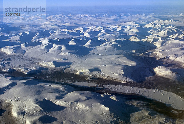 Luftbild des schwedischen Lappland  Nordschweden  Arktis  Skandinavien  Europa