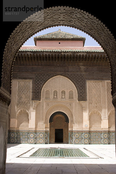 Medersa Ben Youssef  Marrakesch  Marokko  Nordafrika  Afrika