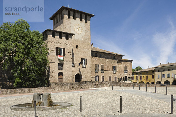 Das 15. Jahrhundert Wasserschloss in Fontanellato  Emilia-Romagna  Italien  Europa