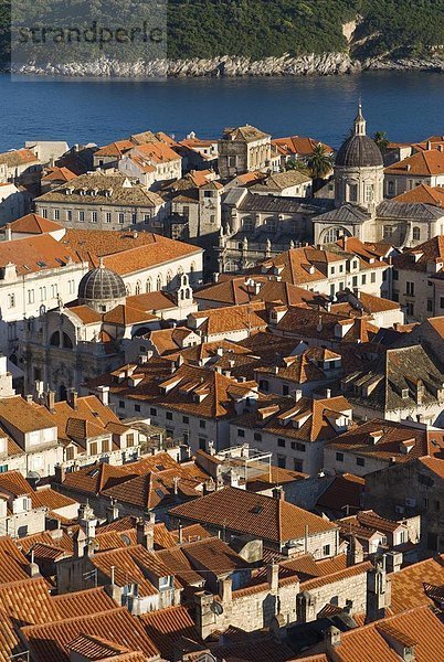 Blick über die Altstadt von Dubrovnik  UNESCO Weltkulturerbe  Kroatien  Europa