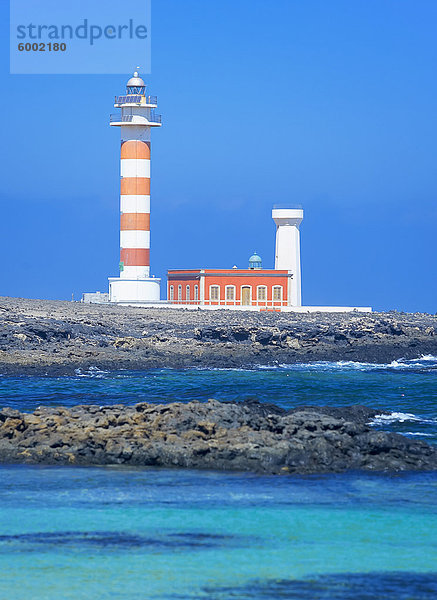 Toston Leuchtturm  El Cotillo  Fuerteventura  Kanarische Inseln  Spanien  Atlantik  Europa